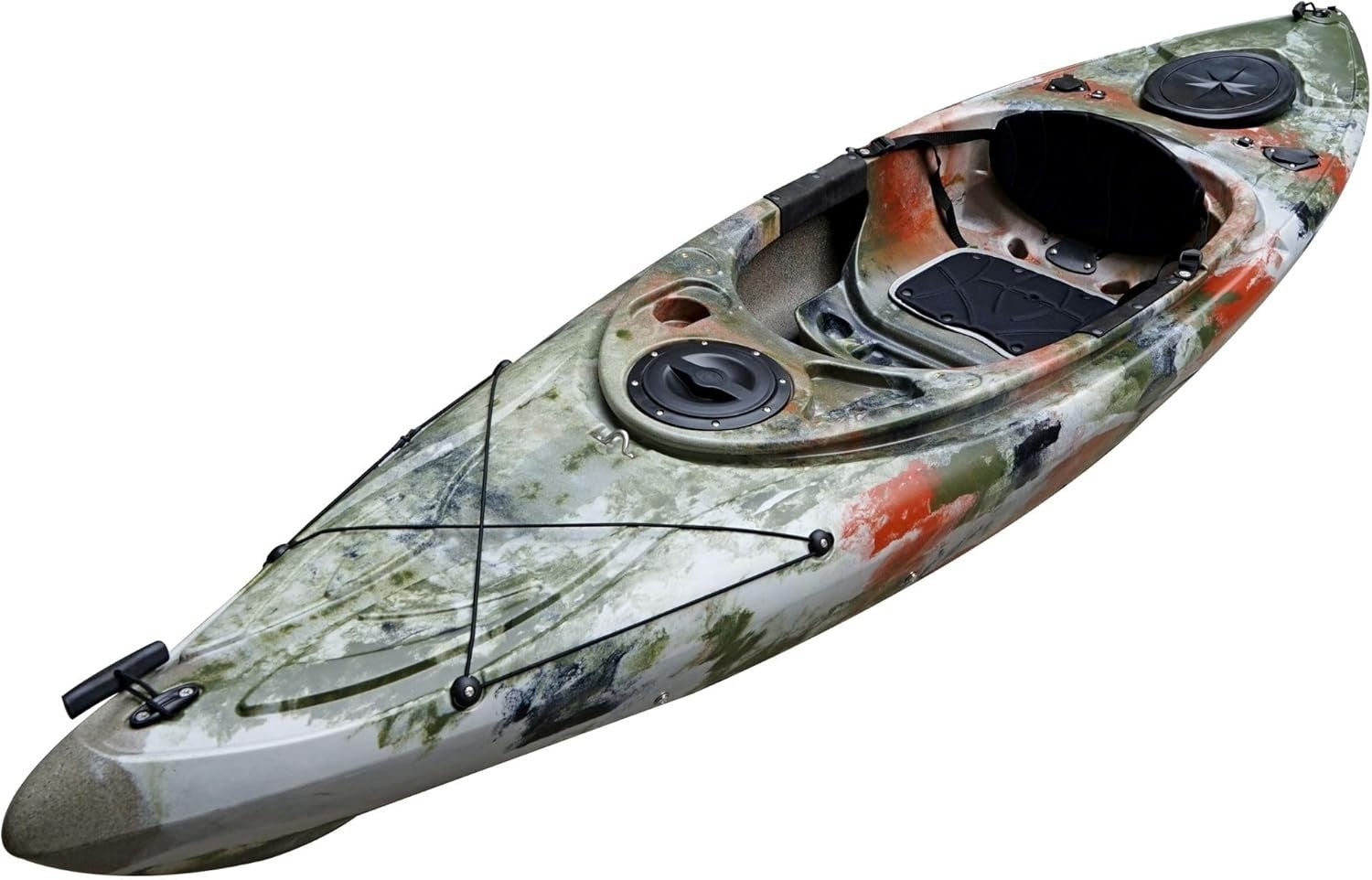 Sit Inside Fishing Kayak Stable Recreational Canoe w/ Paddle Seat