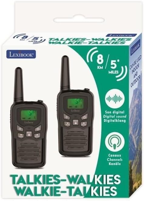 Kids Walkie Talkies Long Range 8km LCD Screen 8 Channel Outdoor Toy