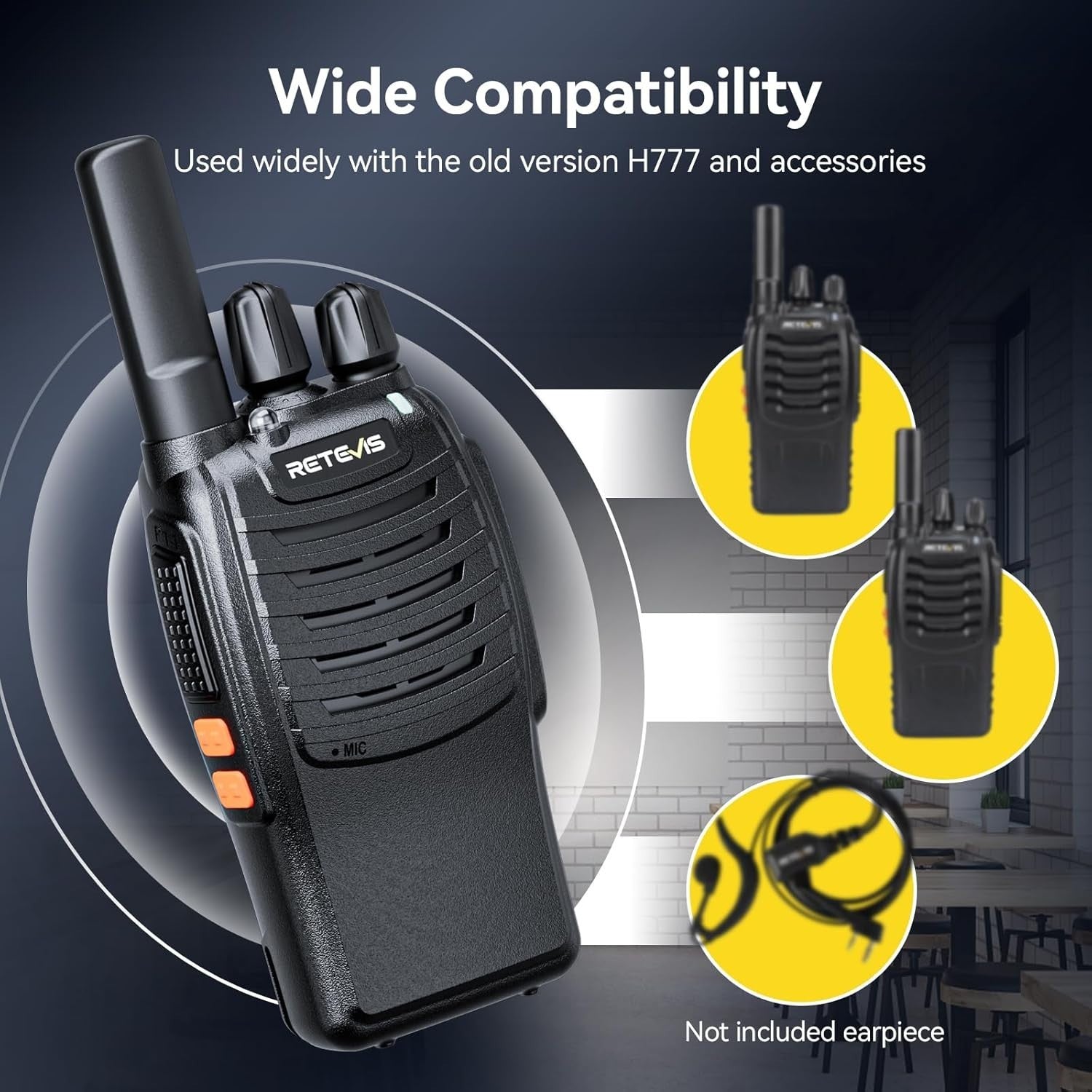 Walkie Talkies 6 Pack Two Way Radio Long Range VOX w 6 Way Charger