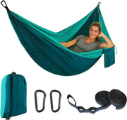 Camping Hammock with Tree Straps – 230kg Support, Lightweight & Portable