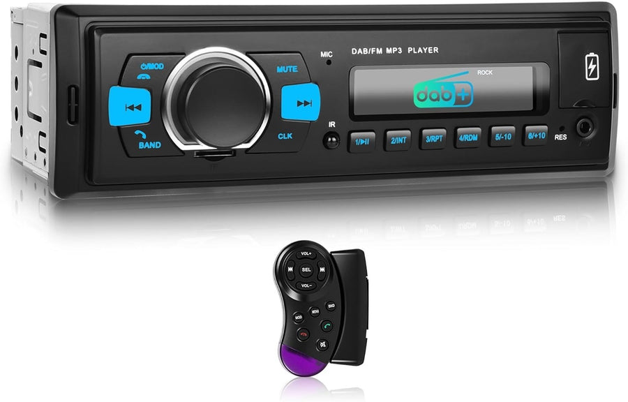 DAB/DAB+ Car Stereo 1 Din Bluetooth FM Radio USB AUX TF 25W