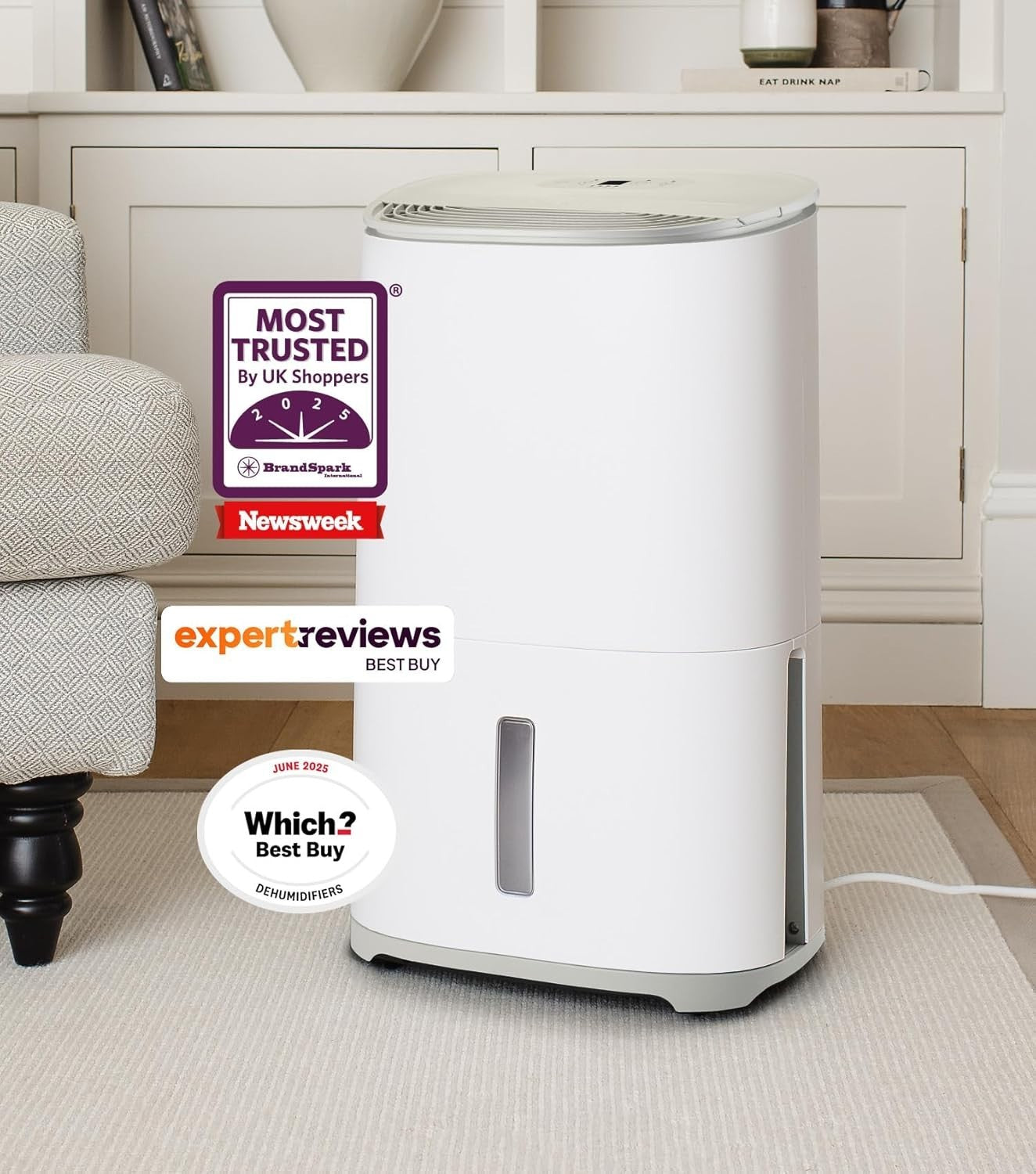 Large Home 25L Dehumidifier with HEPA Air Purifier Quiet Low Energy
