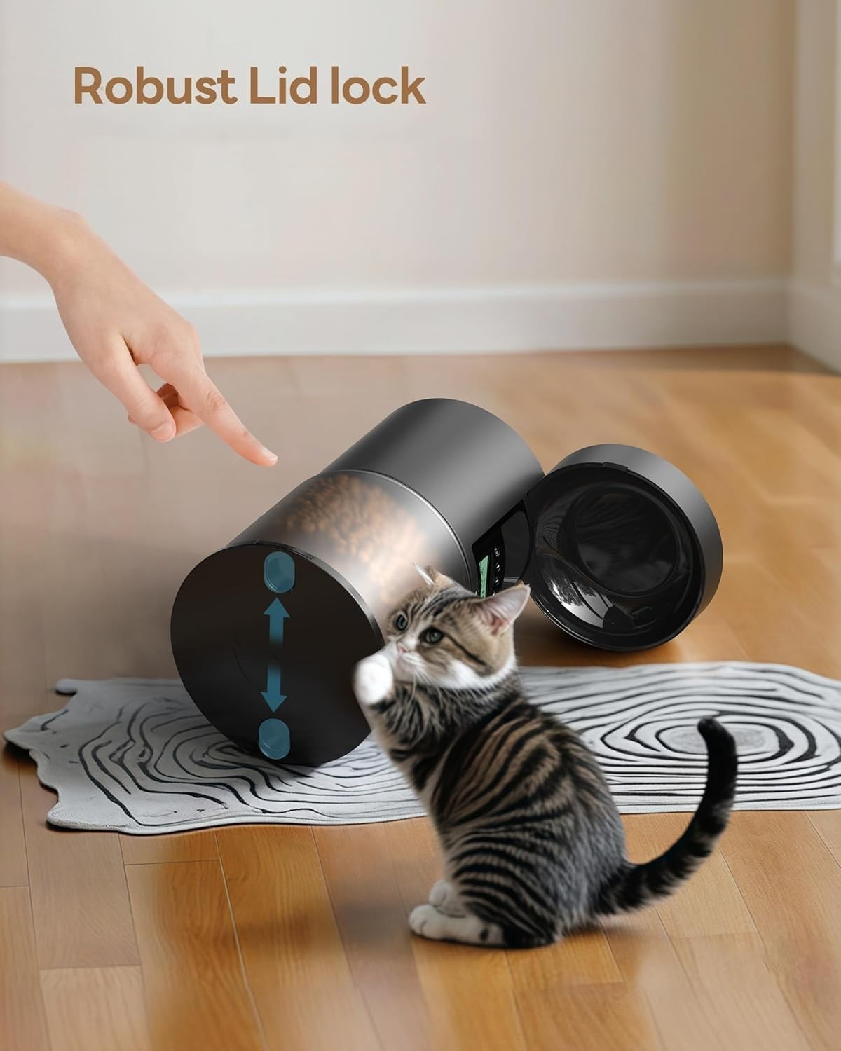 Automatic Cat Feeder 6L Timer Food Dispenser 10s Voice Meal Reminder