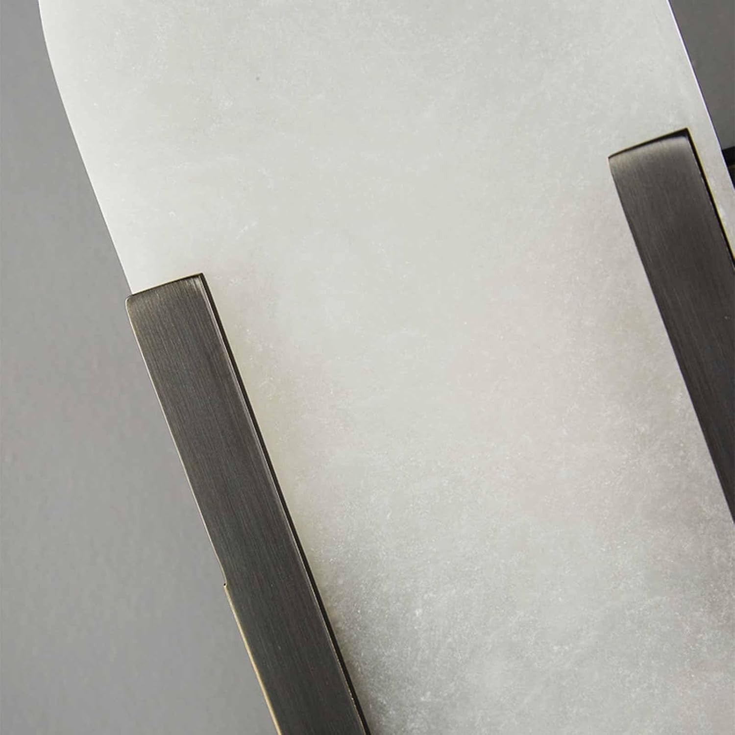 Modern Marble Wall Sconce Set of 2 Black LED Vanity Lights 50CM