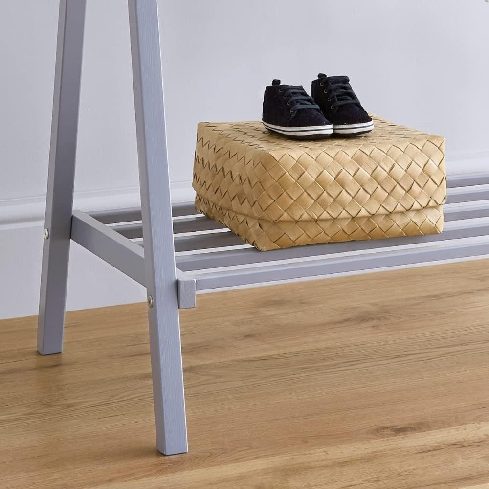 Flint Blue Baby Clothes Rail with Shoe Shelf 137cm