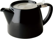 510ml Porcelain Teapot with Lid Grey Tea Pot Dishwasher Safe