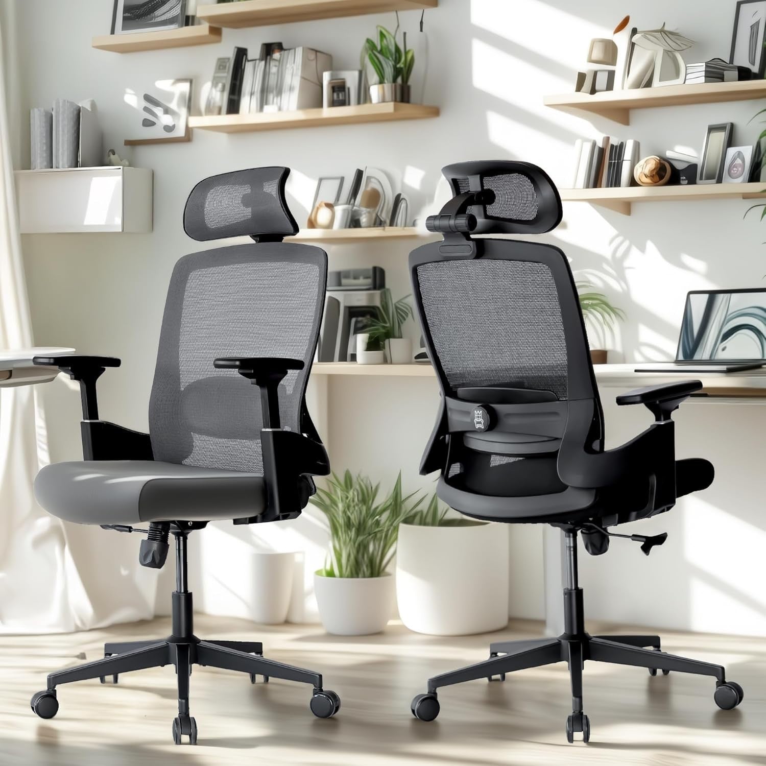 Ergonomic Office Chair Black Mesh Executive Swivel Computer Desk Seat New
