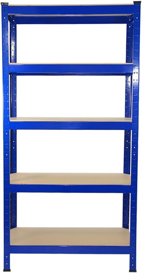 2 T-Rax Heavy Duty Shelving Units + 120cm Workbench Blue Garage Storage Set