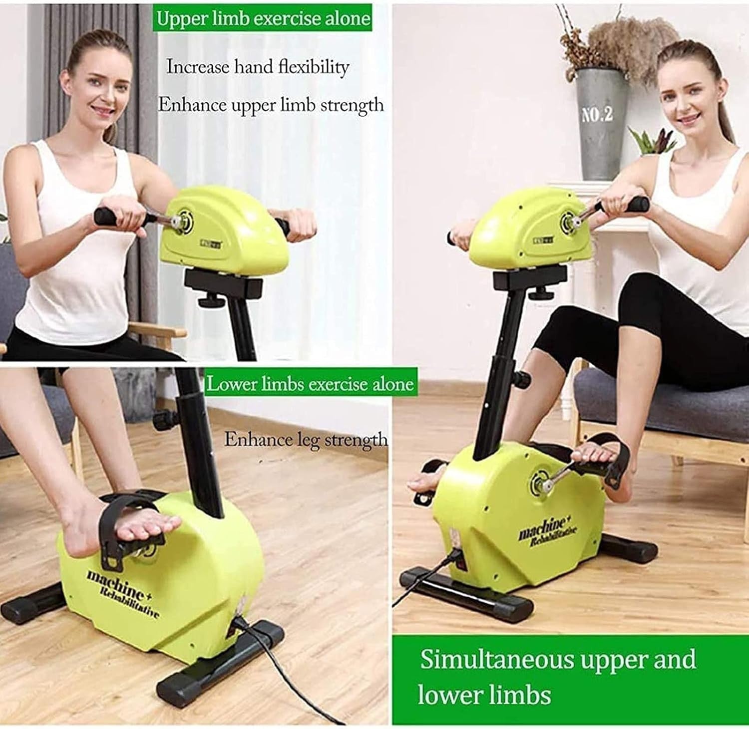 Electric Pedal Exerciser Mini Recumbent Arm Leg Rehab Bike Adjustable Seniors