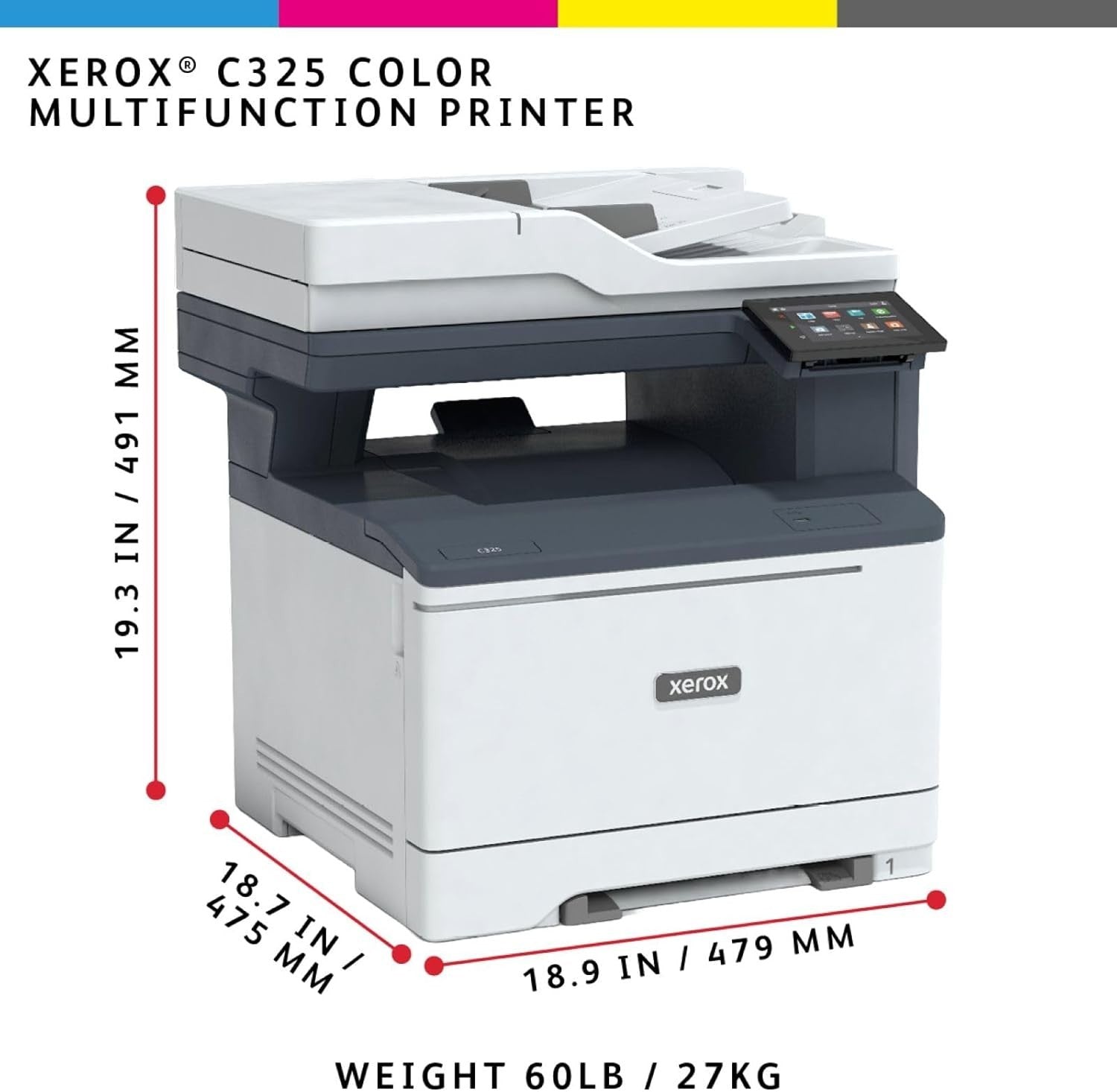 Wireless Colour Laser Printer A4 33ppm Duplex Multifunction Touch
