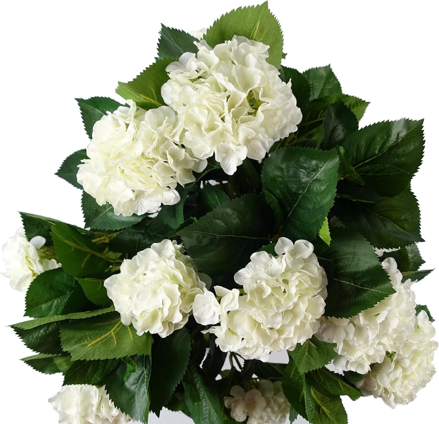 75cm Artificial White Hydrangea Blossom Tree Floral Plant in Pot Home Decoration