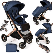 Lightweight Travel Stroller One Hand Fold Compact Buggy with Rain Cover