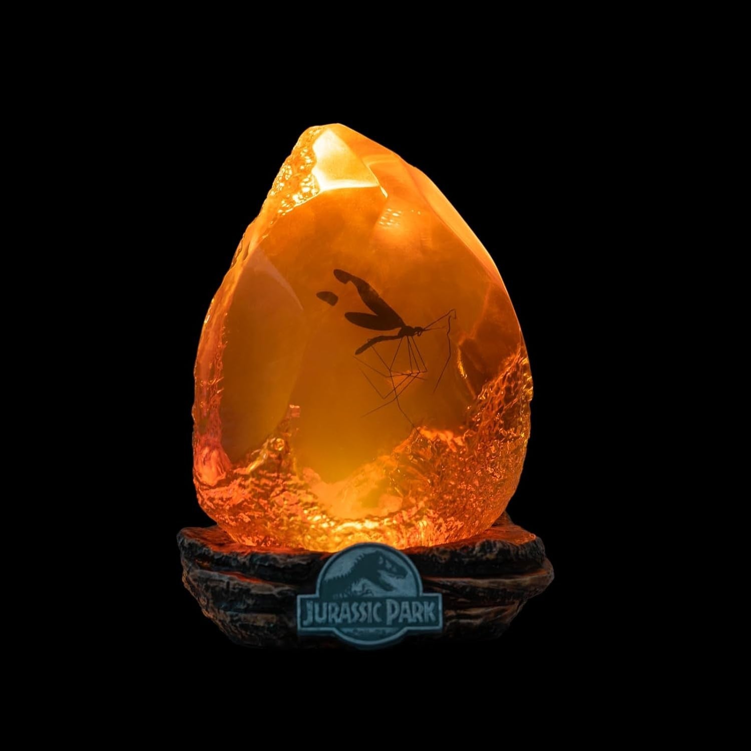 Jurassic Park Night Light with Flicker-Free LED, Battery Operated 17x11x13cm