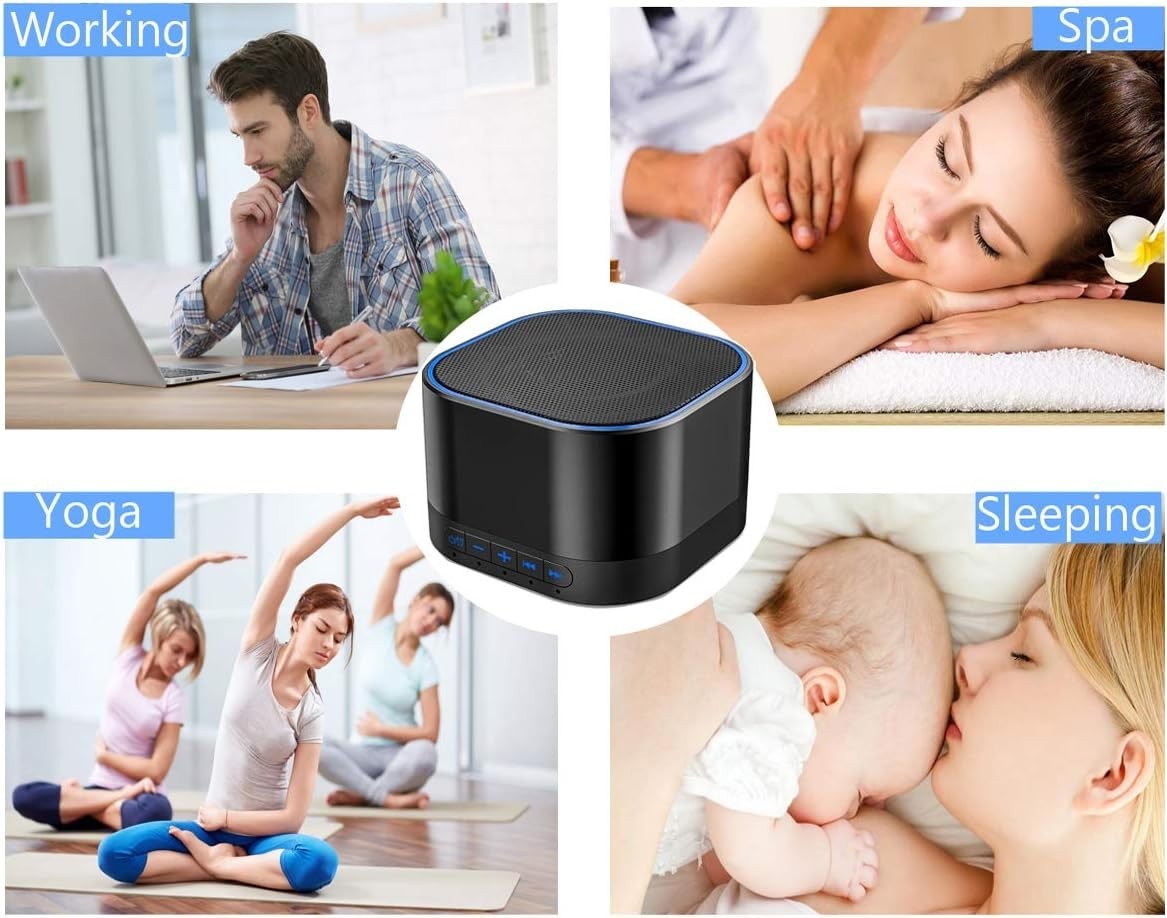 White Noise Sound Machine Non-Looping Sleep Sounds USB Timer Baby Adult