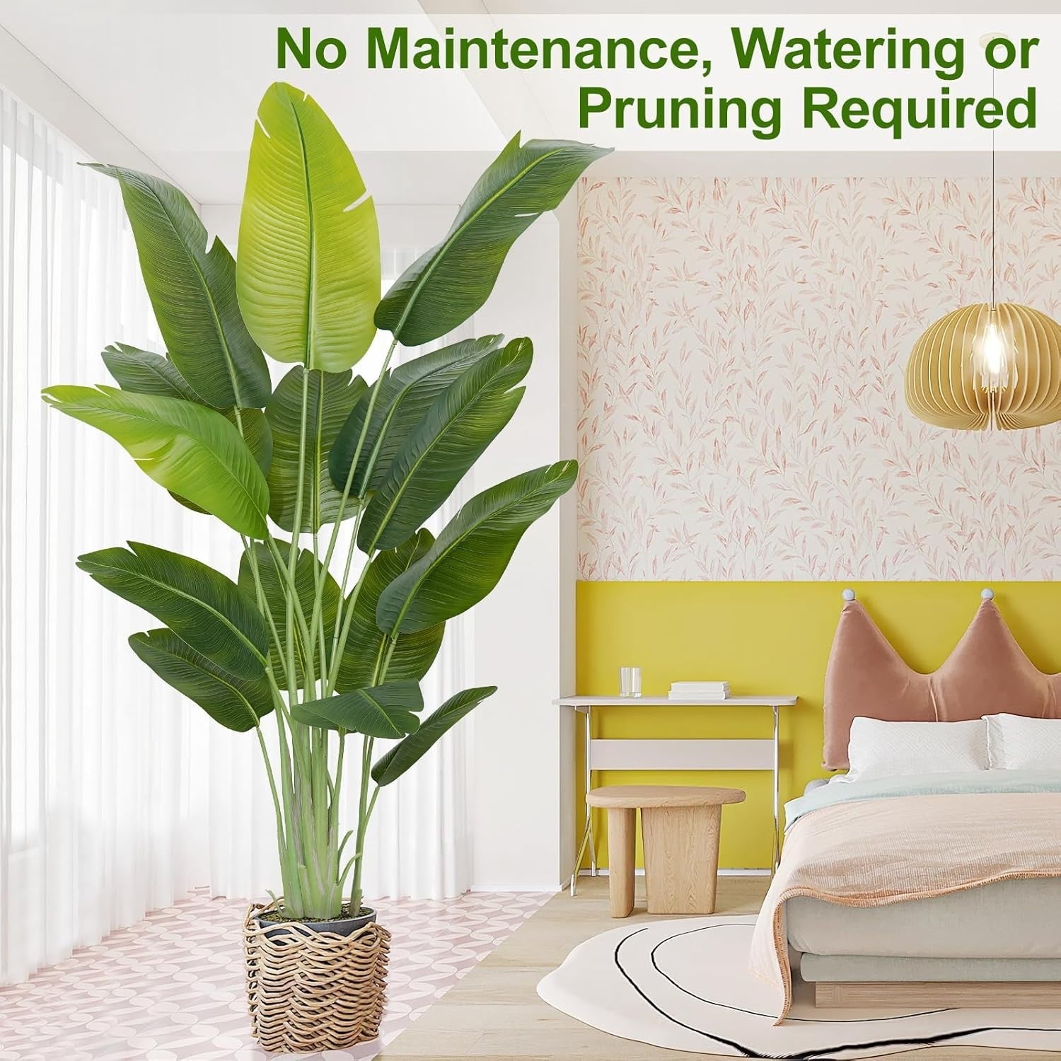 Set of 2 Bird of Paradise Plants 200cm Lifelike Indoor Potted Tropical Banana