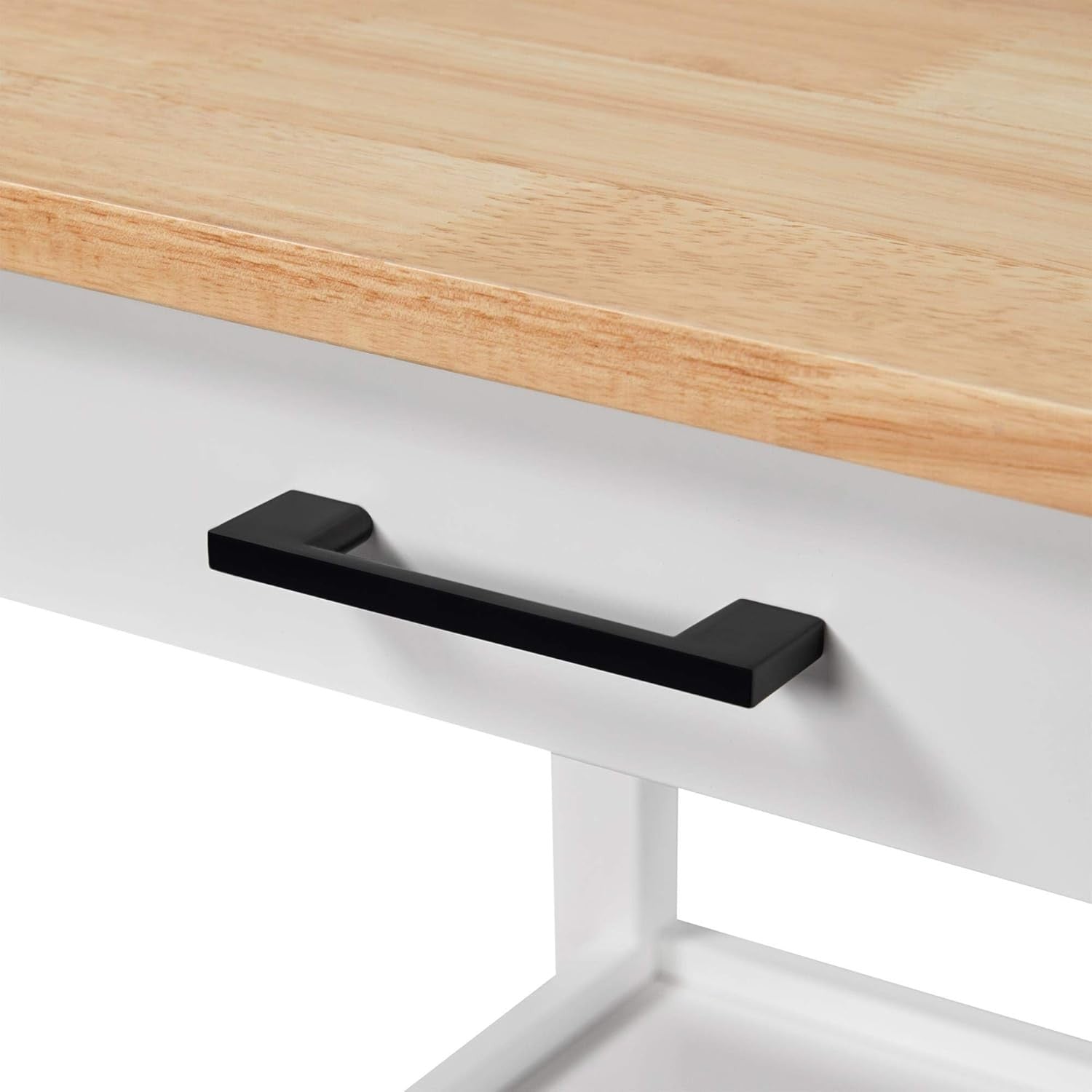Kitchen Island Trolley on Wheels with Cabinet Drawer Hooks Rolling Serving Cart