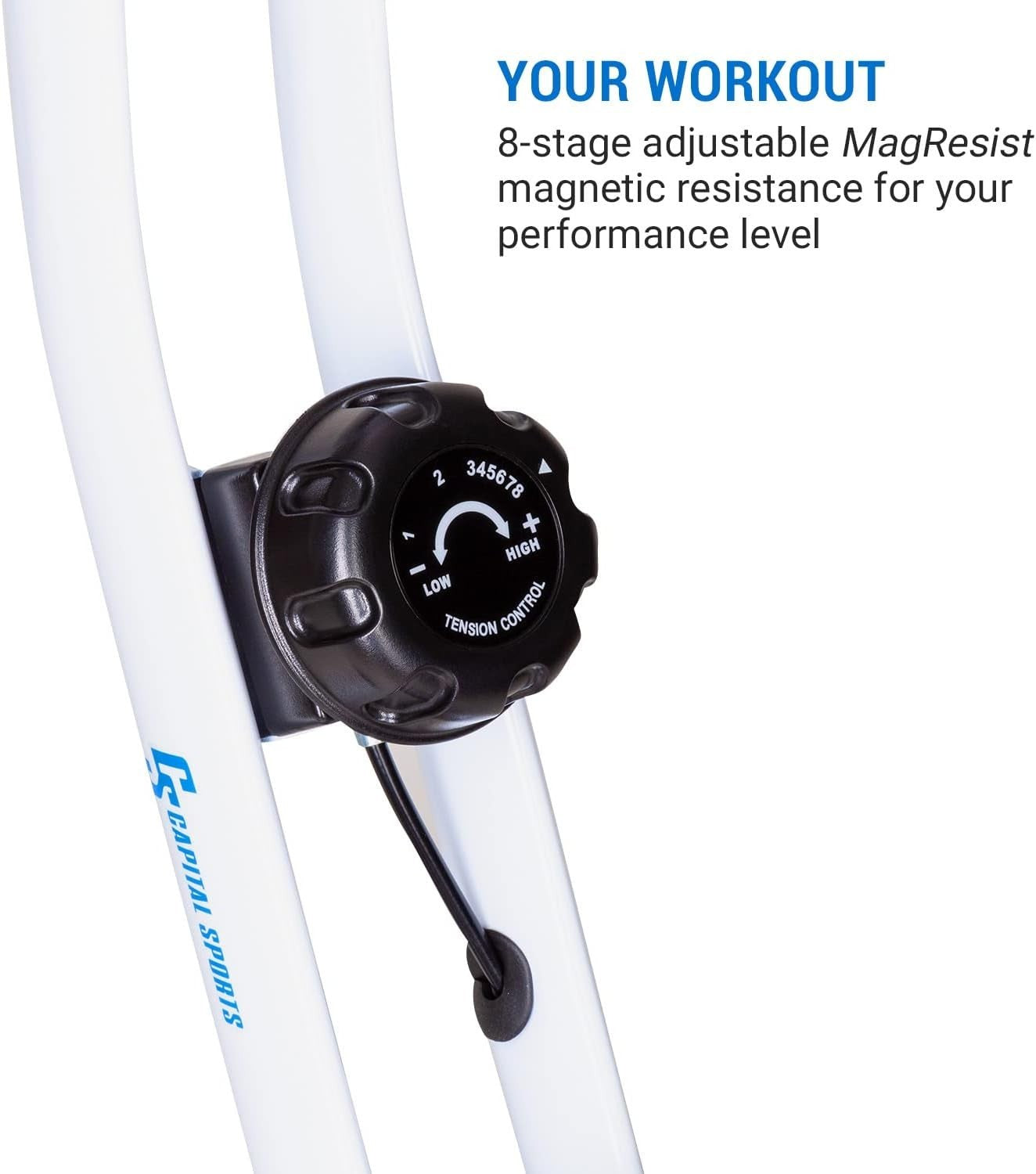 Foldable Magnetic Exercise Bike w/ LCD Monitor, 8 Levels & Tablet Holder