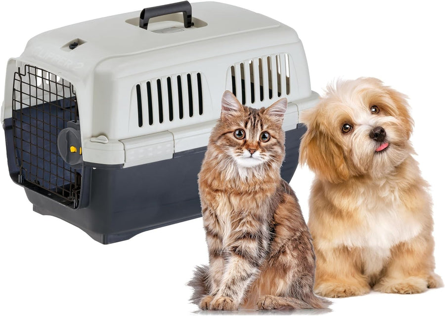 IATA Approved Cat Dog Travel Carrier Crate 8kg Max Airline Safe Steel Door