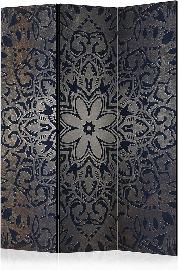 Luxury Mandala Room Divider 135x172cm 3-Panel Folding Privacy Screen Modern Art