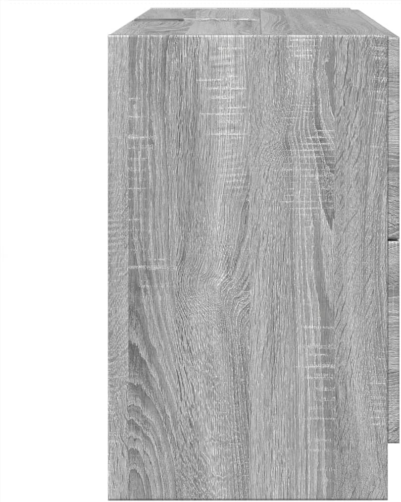 Grey Sonoma Bathroom Sink Cabinet 78x37x59cm Modern Under Sink Vanity Storage