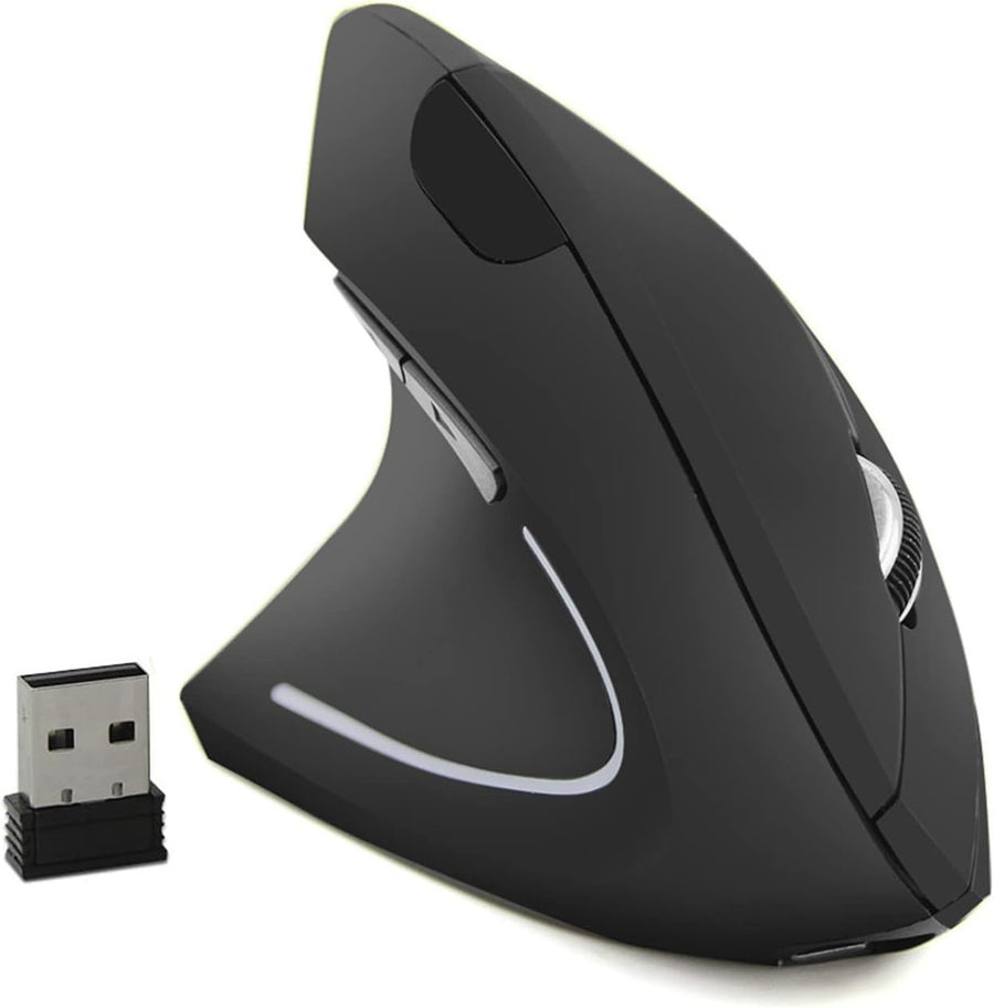 Left Handed Ergonomic Vertical Mouse Rechargeable 2.4G 6 Button