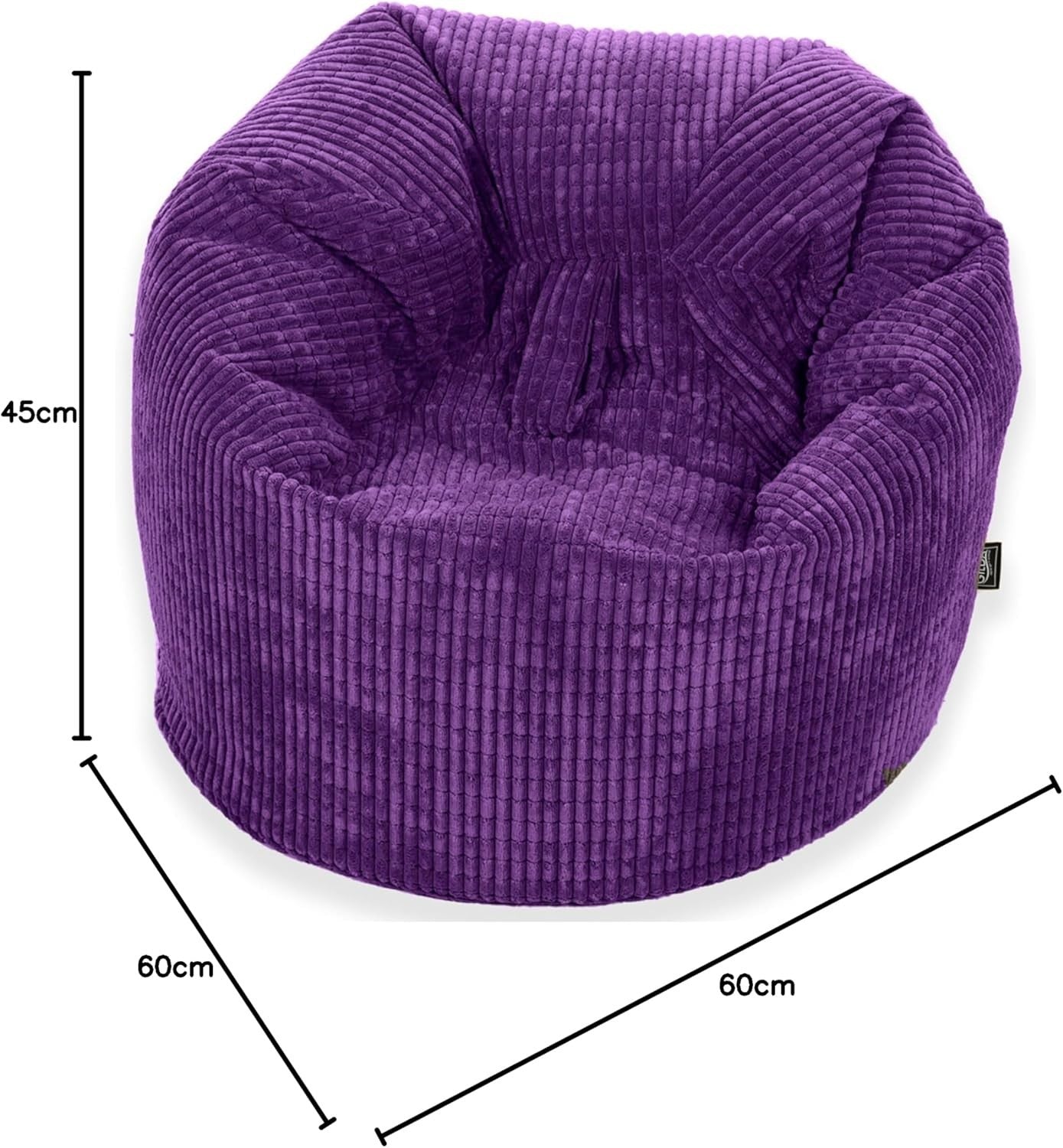 Kids Corduroy Beanbag Chair Soft Comfy Lounge Seat Room Portable