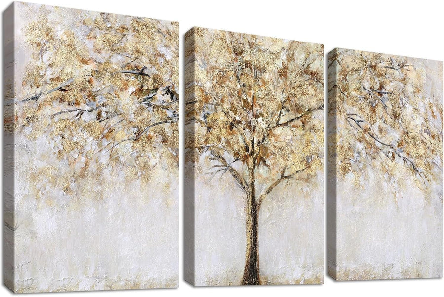 Tree of Life Wall Art Set of 3 Framed Canvas 30x40cm