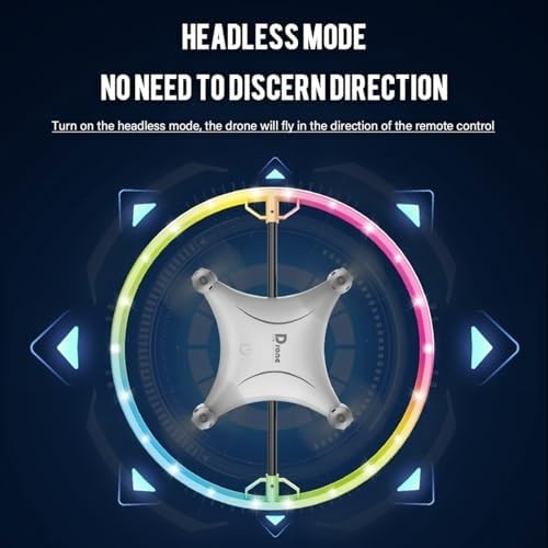Mini RC Drone 360° Flip LED Light Kids Quadcopter Toy for Beginners (White)