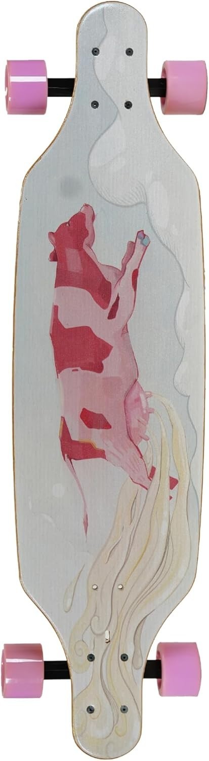 37" Longboard Skateboard 8-Layer Maple Deck, ABEC-9 Bearings with 78A Wheels