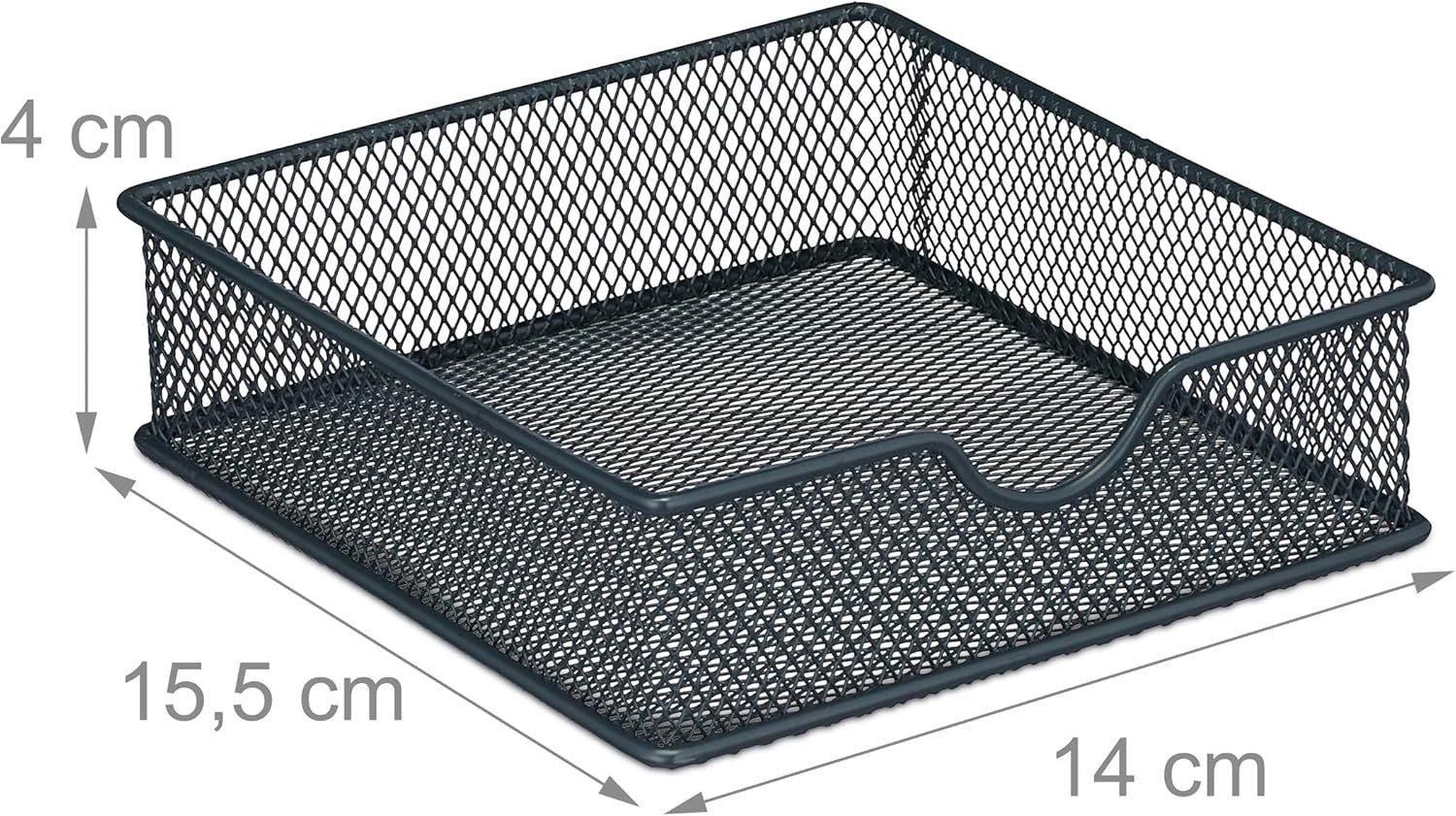 Desk Organiser with 3 Drawers, Metal Mesh, Compact Storage Grey