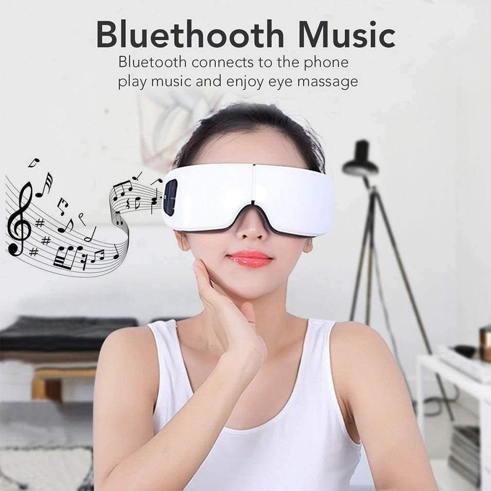 Wireless Heated Eye Mask Massager Air Pressure Bluetooth Music