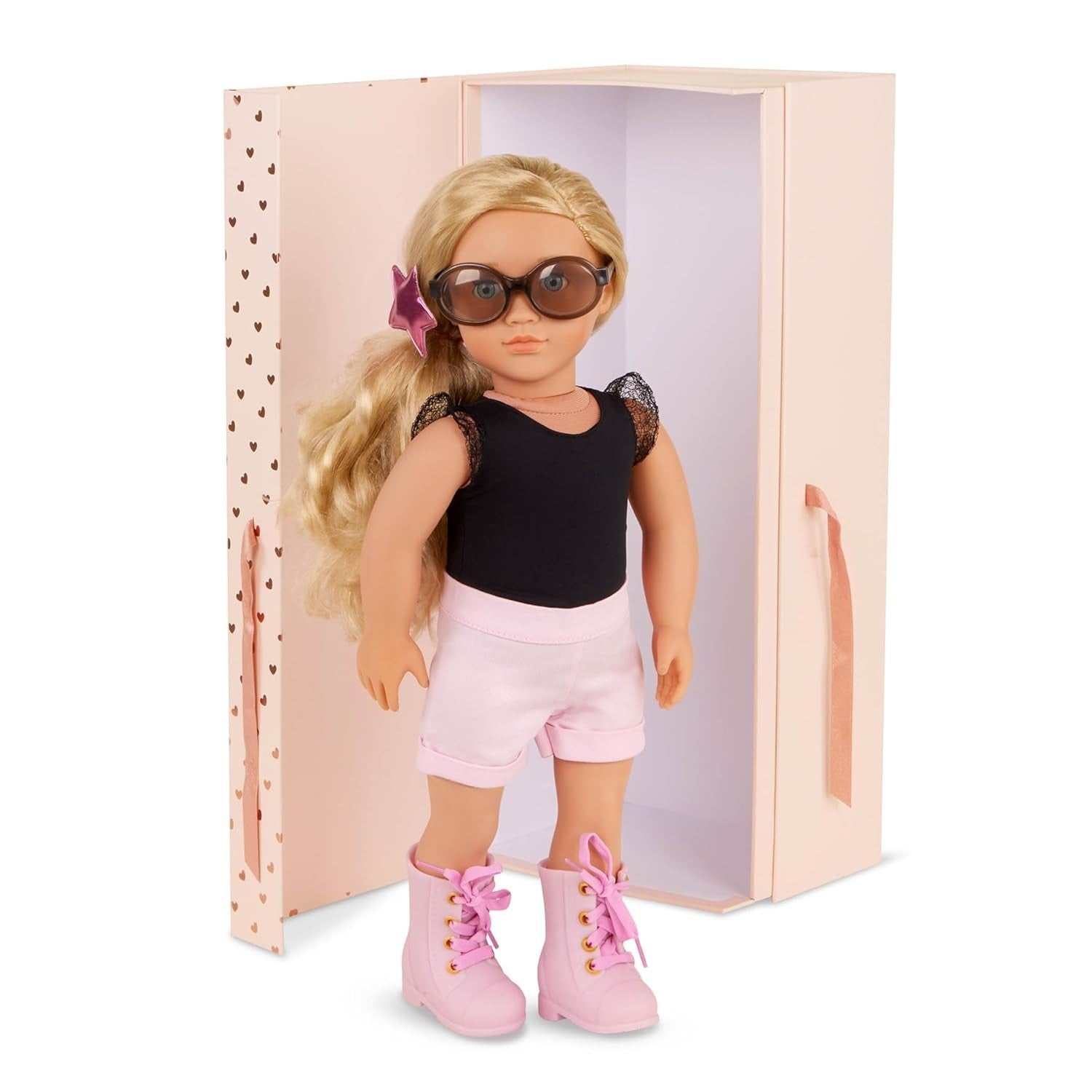 18-Inch Fashion Starter Doll Blonde Hair Blue Eyes 3 Outfits Gift Box