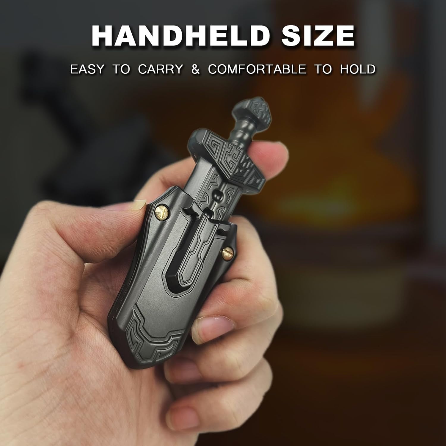 Metal Sword Fidget Slider Clicker EDC Stress Relief Pocket Toy