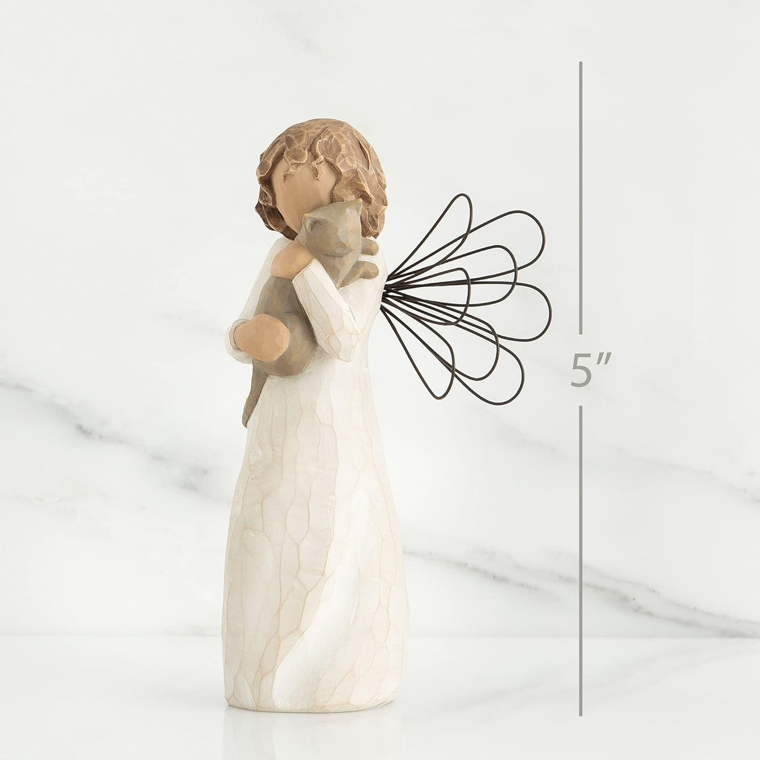 Angel Figurine 13cm Resin Ornament | Affection Statue Gift | Home Décor