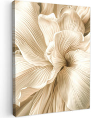 Beige Flower Canvas Wall Art 30x40cm Framed Modern Floral