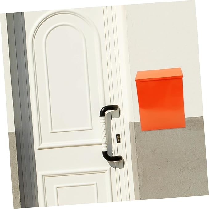 Wall Mounted Locking Mailbox Iron Vintage Post Box Outdoor Secure Letter Holder