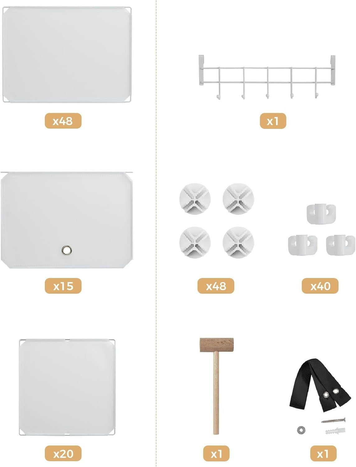 60 Pair Shoe Rack 3x10 Tier Modular Plastic Storage with Hooks & Removable