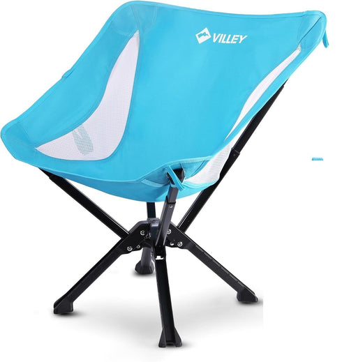 Lightweight Folding Camping Chair 150KG Compact Travel Seat w/ Bag Blue