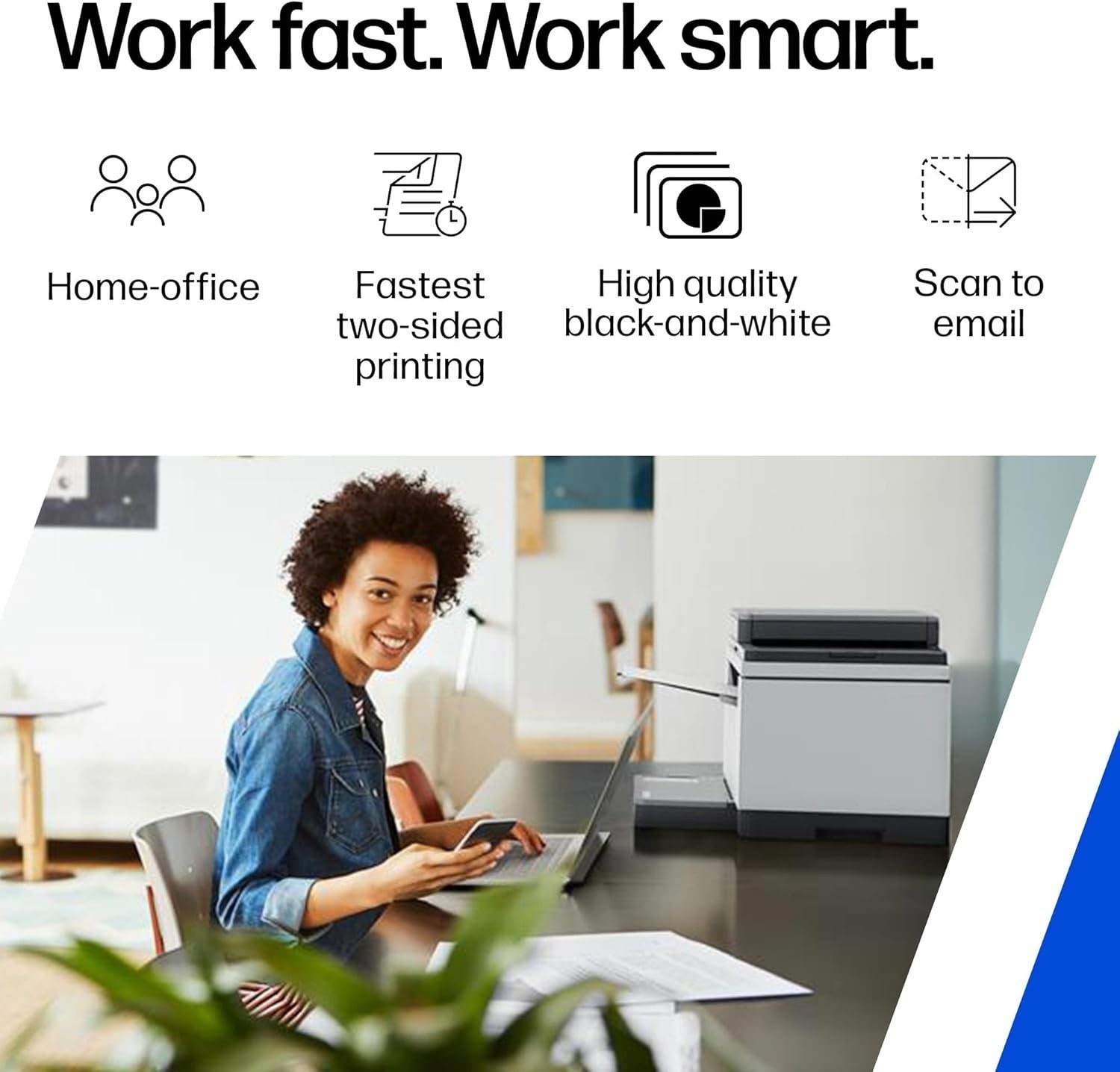 Black A4 Mono Laser All In One Printer WiFi Duplex ADF 30ppm