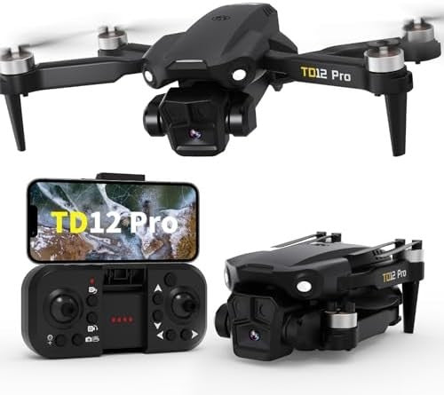 4K Camera Drone for Adults, Foldable Brushless Motor, 3 Speeds, Carry Case