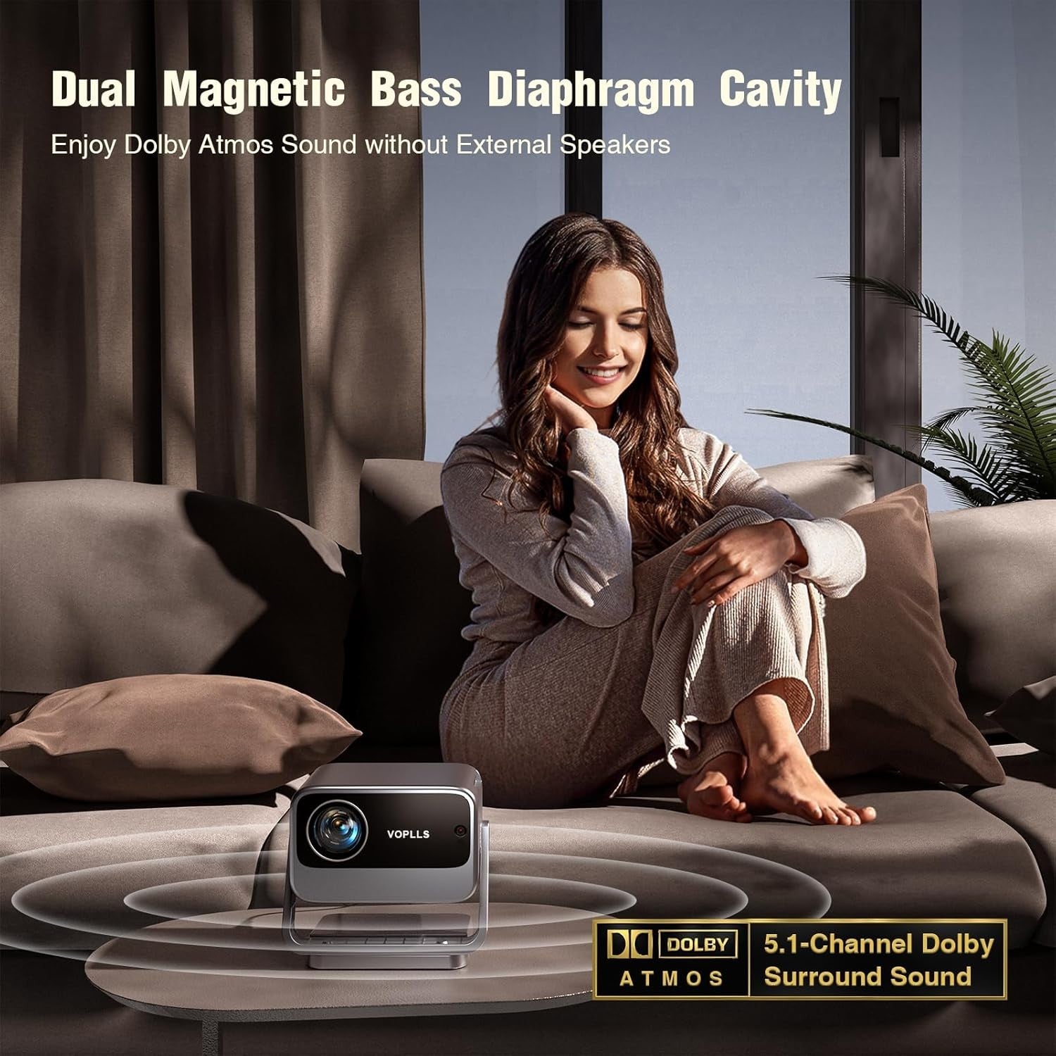 1080P Netflix Smart Projector 700 ANSI WiFi 6 Bluetooth Auto Focus