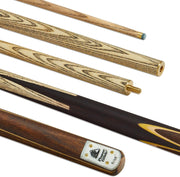 57" 2 Piece Ash Pool Snooker Cue 9.5mm Tip Rosewood Splice Brass Joint