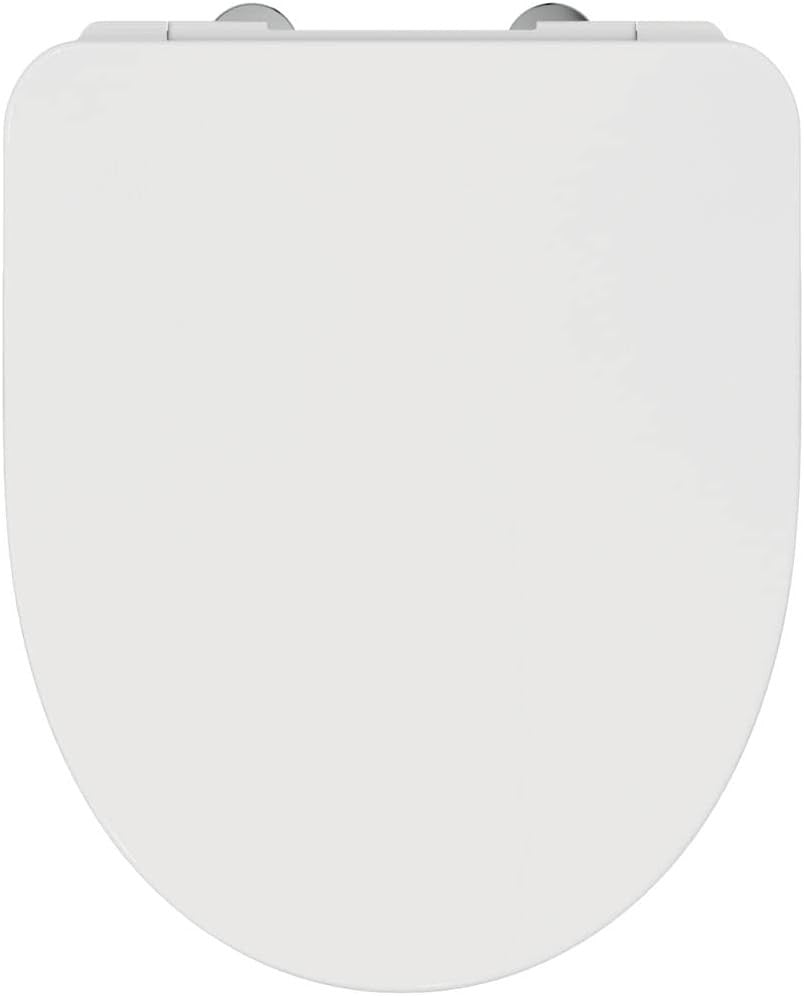Connect E Toilet Seat Round White | Stainless Steel Hinges | Ideal Standard