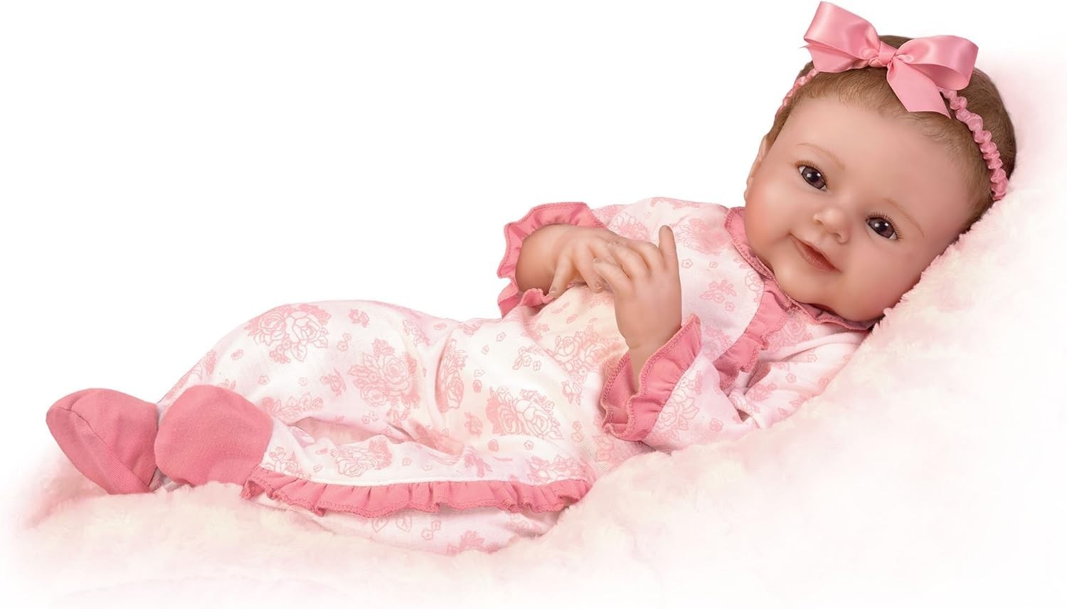 18” Lifelike Baby Doll Soft Vinyl Skin Weighted Cloth Body Blanket