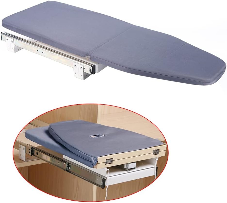 Foldable Tabletop Ironing Board Wall Mounted Compact Heat Resistant Grey