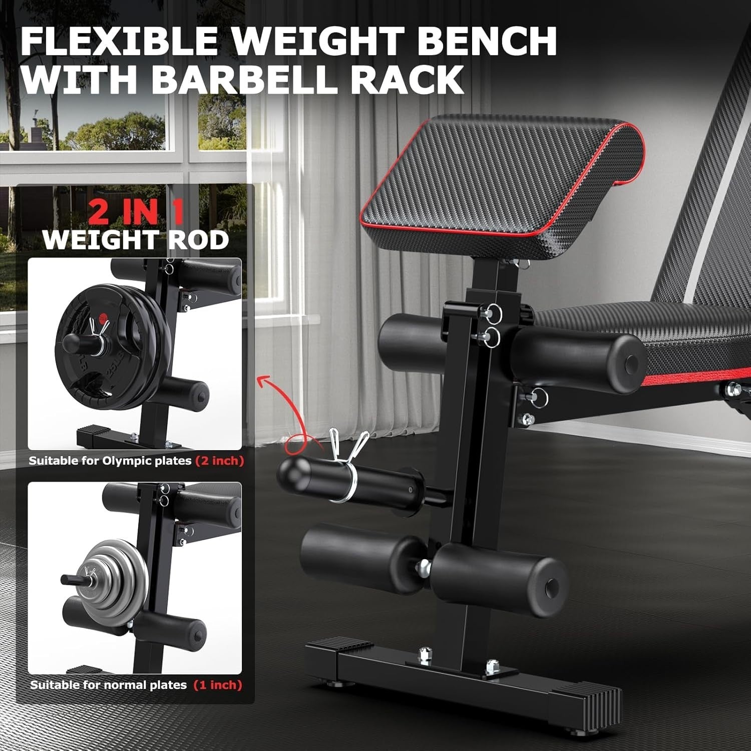 Foldable Multi-Function Weight Bench 800lb Home Gym Strength Trainer