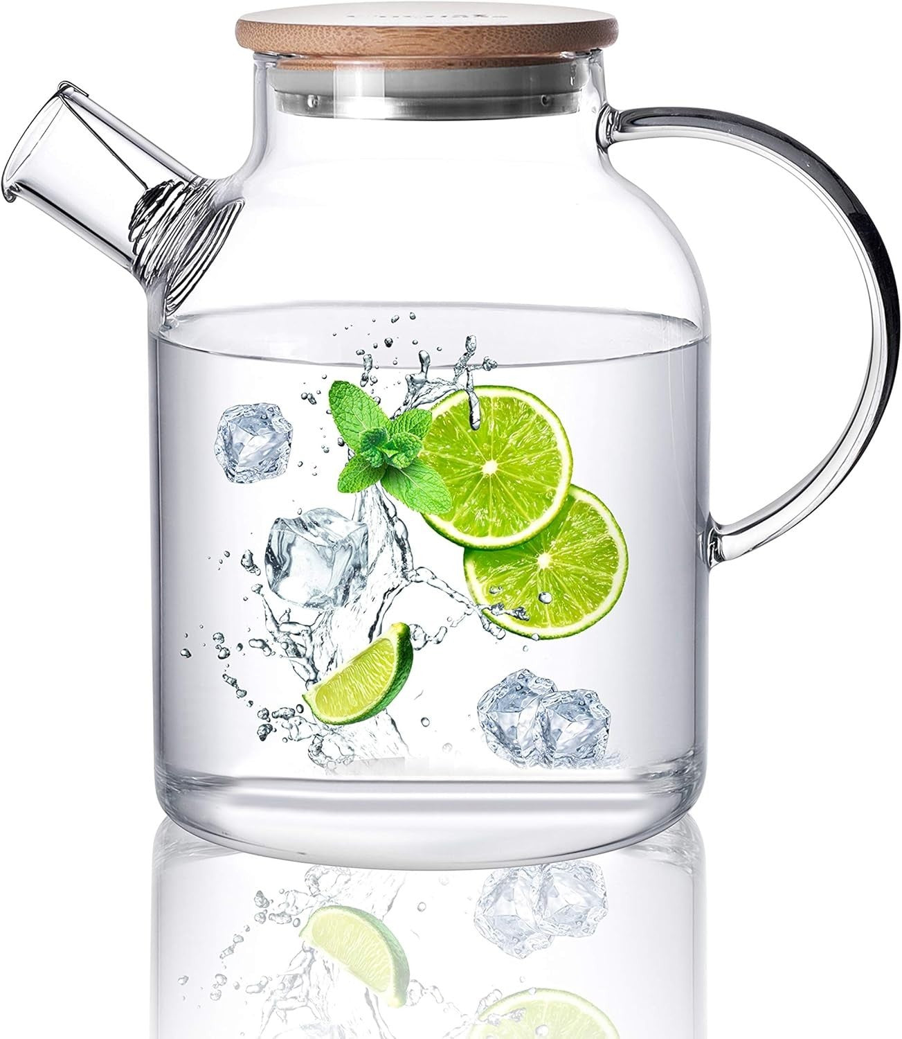1.5L Glass Teapot with Infuser Stovetop Safe Loose Leaf Tea Maker