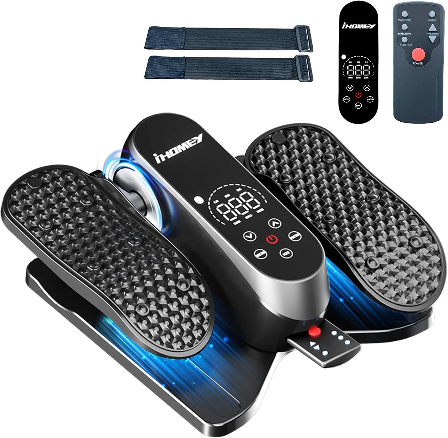 Electric Under Desk Elliptical Pedal Exerciser Quiet Remote Seated Leg Trainer