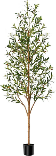 7-ft Artificial Olive Tree 210cm Potted Faux Olive Plant with Fruits Home Decor