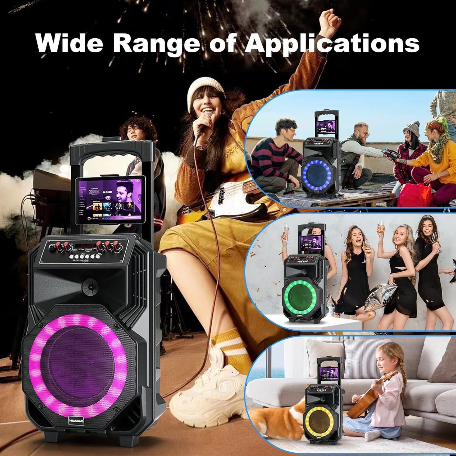 Portable Karaoke Machine 8800mAh Bluetooth PA Speaker